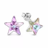 Diamond Sky Jewelry Sidabriniai auskarai „Star (Vitrail Light)“ su Swarovski® kristalais