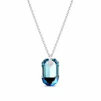 Diamond Sky Jewelry Kaklo papuošalas moterims DiamondSky „Symbiosis (Aquamarine Metallic Mėlyna)“ su Swarovski kristalais