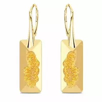 Diamond Sky Jewelry Sidabriniai auskarai moterims DiamondSky „Growing Crystal II (Golden Shadow)„ su Swarovski kristalais