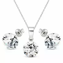 Diamond Sky Jewelry Sidabrinis papuošalų rinkinys moterims DiamondSky „Classic“ su Swarovski kristalais