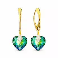 Diamond Sky Jewelry Sidabriniai auskarai moterims DiamondSky „Cute Valentine (Vitrail Medium)“ su Swarovski kristalais