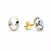 Diamond Sky Jewelry Sidabriniai auskarai moterims DiamondSky „Clarice V“ su Swarovski kristalais