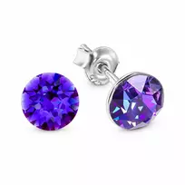Diamond Sky Jewelry Sidabriniai auskarai moterims DiamondSky „Classic (Heliotrope)“ su Swarovski kristalais