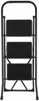 Sulankstomos kopėtėlės, 3 pakopų, juodos, 115 × 46 × 72 cm