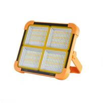 100W Saulės prožektorius lauko nešiojamas LED atšvaitas prožektorius įkraunamas projektorius prožektorius statybų lempa avarinis lauko kempingo apšvietimas 100W-1PC gray