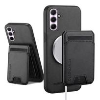 Piniginės kortelių laikiklio dėklas, skirtas Samsung Galaxy A17 A07 A56 A26 A36 A16 A55 A35 A25 A54, magnetinis dangtelis, odinis, Mag-safe, stovas, korpusas for Galaxy A33 5G juoda