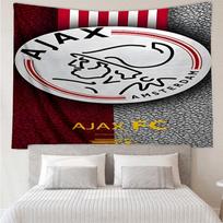 AFC Ajax Emblem Design Tapestry Hanging for Bedroom,Livingroom, Playroom,Decor Art Room Wall Tapestry Holiday and Birthday Gifts 100cmx150cm white
