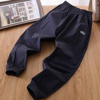 Boys Casual Lightweight Mesh Breathable Quick Dry Anti Mosquito Kids Long Pants 120cm blue