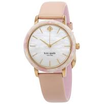 KATE SPADE Metro / Scallop Metro / Morningside Women's Quartz Watch white mother-of-pearl Dial leather Strap 34mm KSW1520B balta