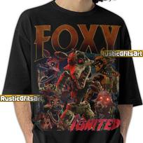 IGNITED FOXY FNAF Shirt, Five Nights At Freddy's Custom T-Shirt, FNaF Vintage Bootleg Tees, Inner Ignited Foxy The Joy Of Creation Fans Gift 120 brown