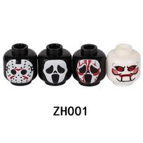 MOC Bricks Toys DIY Halloween Pumpkin Head Building Blocks Set Skeleton Soldier Figures Christmas Halloween Children Gift black