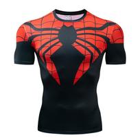 Superhero Spiderman Batman 3d Print Gym T-shirt For Men Stylish Fitness Tee Spiderman 4,XL red