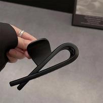 Korean Large Ribbon Hair Claws Crabs Bow Hair Clips Women Girls Matte Ponytail Hair Clamps Barrettes Hairpins Hair Accessories gray