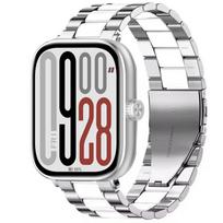 Metalinė apyrankė Redmi Watch 6/5/4 nerūdijančio plieno apyrankė Xiaomi Band 9 Pro/Mi Band 8 Pro diržo priedai Correa Xiaomi Band 9-8 Pro white