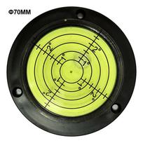Apvalus metalinis gulsčiukas su burbuliuku, horizontalus prietaisas su tvirtinimo skylės skersmeniu 50mm-100mm