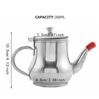 Stainless Steel Grease Container with Strainer Oil Filter Pot for Kitchen Use Oil Storage and Filtration Smooth Surface Easy white