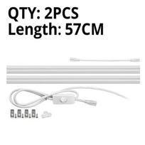 T5 LED vamzdinė sieninė lempa 220V LED juostinė lemputė 6W 10W 300mm 600mm LED fluorescencinis vamzdis su ES maitinimo jungikliu virtuvės apšvietimas 2PCS-57CM balta