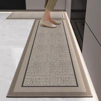 Virtuvės grindų kilimėlis Ilgas kilimas Sugeriantis pėdų kilimėliai Imituotos lino spausdinti kilimai Namų dekoravimo kilimas Alfombra De Cocina 50x80cm gray