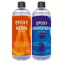 17.6oz Crystal Clear Epoxy Resin Kit Casting And Coating Kit High Gloss Low Odor Quick Cure For DIY Art Jewelry River Tabletops red