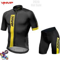 Mavic Mens Cycling Jersey Bib Shorts Set Breathable Road Bike Apparel Outdoor Ride XXL black