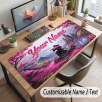 Fantazijos magijos tema Individualus pelės kilimėlis Su asmenine spauda Vardas Tekstas Stalo kilimėlis Namų biuro stalo dekoravimui 30cmx60cm