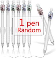 1/3/6 Pcs Rotating Crystal Gel Pens 0.5mm Fidget Rotat Gem Black Ink Fine Point Smooth Writing Pen Quick-dry for School Office Black white