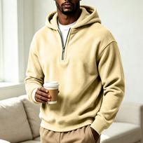 Men's Hooded Sweatshirt Casual Pullover for Everyday Wear XL geltona