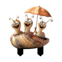 Garden Yard Planter Art Whimsical Snail Animal Stakes Decoration Outdoor Decoration Gardening Decoration Decorative Stake 1 beige