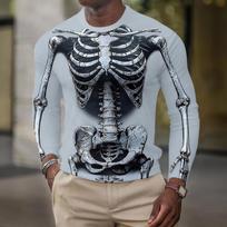 Vyriški ilgomis rankovėmis, su kaklu, Helloween marškinėliai kostiumų vakarėliui XXXL black