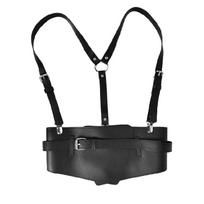 Girls Harajuku Bondage Belt Corset Sexy Suspender Corset for Women Lingeries Top 1 juoda