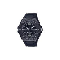 Casio 100 metrų atsparumas vandeniui ir elegantiškas kvarcinis mechanizmas dervos dirželis Japoniškas ir Korėjietiškas laikrodis vyriškas laikrodis juodas ciferblatas MWA-100HB-1AV juoda