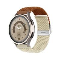 20 mm/22 mm dirželis, skirtas Samsung Galaxy Watch 4 5 Pro Active 2 Gear S3 pintinė solo kilpa apyrankė Correa Huawei Watch GT 2 3 Band 20mm watch band beige