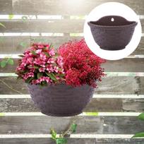 Pakabinamas gėlių vazonas Balkono sodintuvas Kibiras Gėlių vazonas su padėklu ir skylute kiemui Coffee black