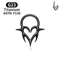 ASTM F136 G23 Titano Auskarai Septum Širdelės Nosies Žiedeliai 16G Su Vyriu Clicker Tragus Kremzlės Helix Auskarai Punk Kūno Papuošalai 16G 1.2x8mm