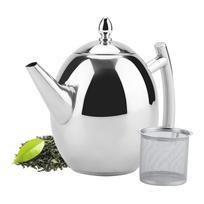 Stainless Steel Teapot,Easy Pour Tea Pot with Removable Mesh Filter,Coffee Pot for Loose Leaf Tea Bags Coffee Hot Water Water Kettle Container 1500ML black