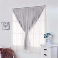 Modern Non-perforated Velcro Curtains Offering Opaque Bedroom Shading Gray,70X120cm/27.5x47.2in gray