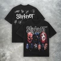 Vintage Y2K Slipknot Mens Kids T Shirt – Heavyweight Cotton Band Tee 140 white