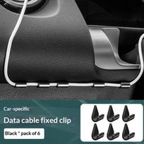 6/12vnt. Universalus automobilio kabelio klipas Mini lipnus laido laikiklis USB laido Daugiafunkcis fiksuotas kabelio klipas Interjero aksesuarai as the picture gray