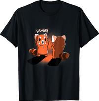 Rawr Shirt Cute Red Panda Ferocity Rawsome TShirt Cotton Graphic T Shirts  Kawaii Clothes Tops Shirts for Women  Camisetas 4XL brown