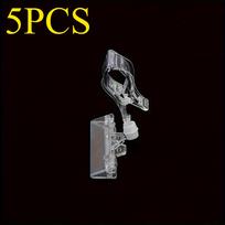 Clear Plastic Retail Price Tag Holders - Durable Sign Display Clips for Shelves, Secure Multi-Clip Design for Organized Displays gray