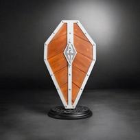 Dragon Crest Medieval Shield Handcrafted Wooden Skyrim Decor brown