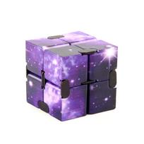 Starry Sky Infinity Cube Fidget Toy for Kids Adults Stress Relief Hand Game Maze Decompression Sensory Toy purple