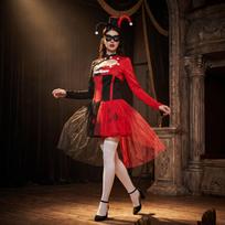 Adult Halloween Costume Dark Gothic Stage Performance Outfit for Men and Women XL red