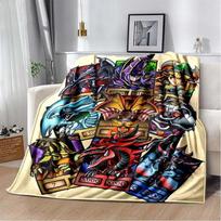 Anime Yu Gi Oh kortelės flanelinis šiltas pledas Mėlynakių baltasis drakonas anime animacinis minkštas pliušinis pledas miegamojo lovatiesė namų dekoras 30x40in