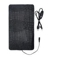 Gyvūnų komfortas 33x18cm USB šildymo kilimėlis Šildantis kilimėlis ropliams Roplių terminis gyvūnų kilimėlis palaiko optimalią temperatūrą black
