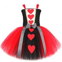 Raudonosios Karalienės Cosplay Suknelė - Moteriška Alisos Stebuklų Šalyje Helovino Princesės Sijonas S black