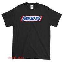 Snickers Chocolate Bar  's American Funny  USA  S -XXL Unisex shirt Cotton Oversize Large Size S blue