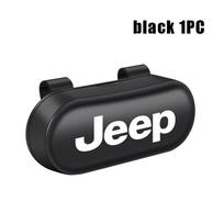For Jeep Car Sun Visor Sunglasses Glasses Case Glasses Holder Clip Box Grand Cherokee Patriot Renegade Compass Wrangler gray