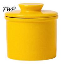 Airtight Butter Keeper Ceramic Crock with Lid, Bell Shaped Dish, Sealed Countertop Durable Kitchen Accessories Keeper, Storage Jar for Fresh