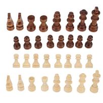 32 Pcs Chess Pieces Chess Game Figurine Pieces Replacement for Family Gatherings Party Games beige
